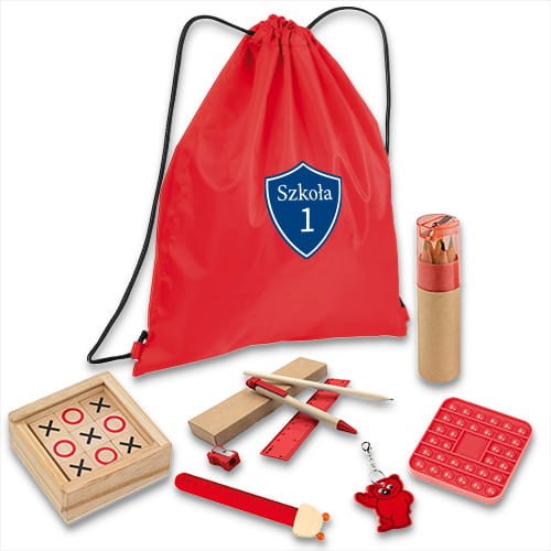 Przejdź do produktu Pakiet dla pierwszoklasisty czerwony - przykład