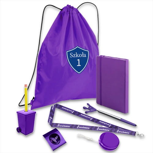 Przejdź do produktu Pakiet dla pierwszoklasisty fioletowy - przykład