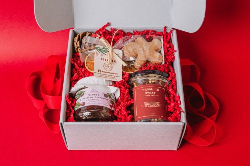 Przejdź do produktu Zestaw prezentowy Czerwony "Wesołych świąt "