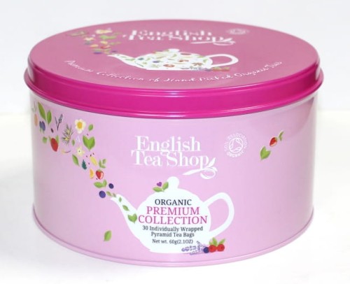 Przejdź do produktu Herbaty na prezent BIO - Zestaw Puszka Okrągła Różowa - 30 piramidek - przykład
