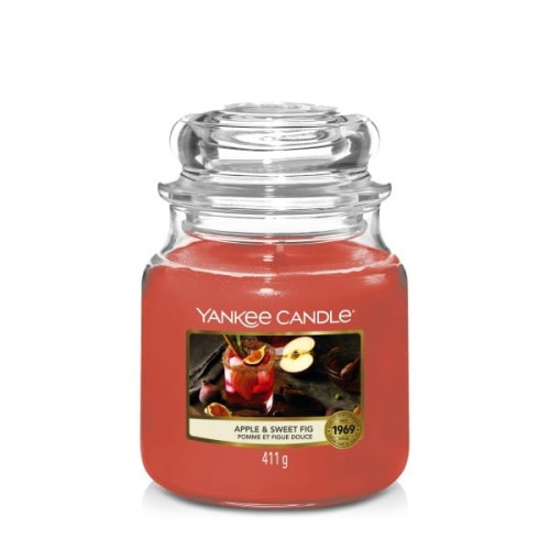Przejdź do produktu Yankee Candle zapach Apple & Sweet fig świeca zapachowa średnia