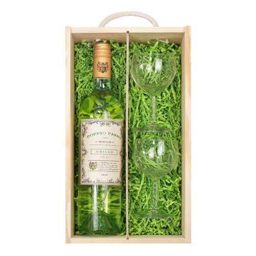 Przejdź do produktu Wino i kieliszki na prezent  - przykład 1